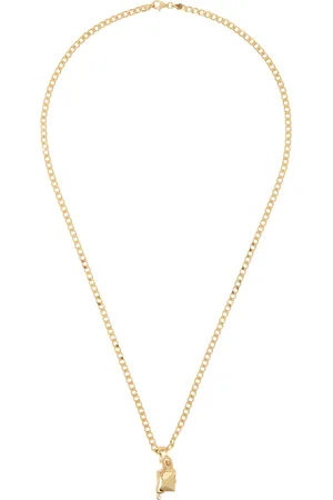 ALAN CROCETTI Gold Hard Melt Curb Necklace