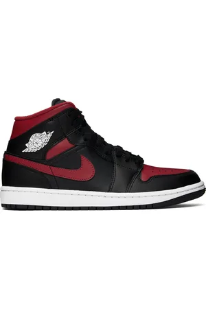 Nike Black & Red Air Jordan 1 Mid Sneakers