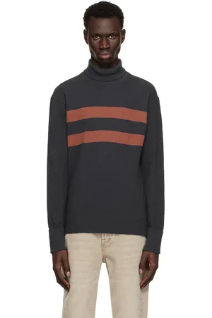Ralph Lauren Navy & Red Double Striped Turtleneck