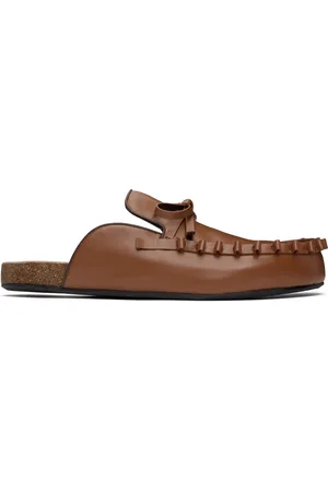 J.W.Anderson Tan Ruffle Slip-on Loafers