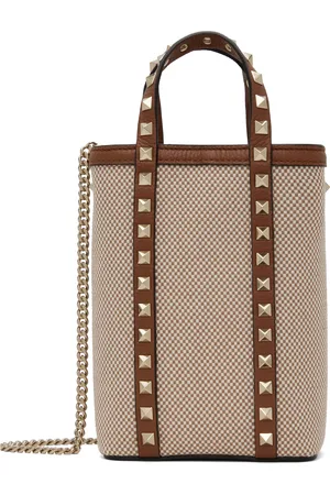 VALENTINO GARAVANI Tan Rockstud Mini Tote