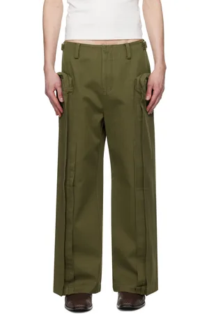 Fax Copy Express Khaki Vertical Pocket Cargo Pants