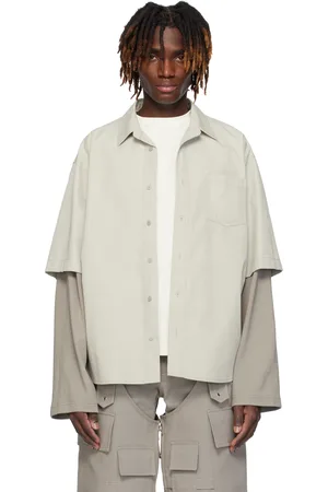 We11 Done Gray Layered Shirt