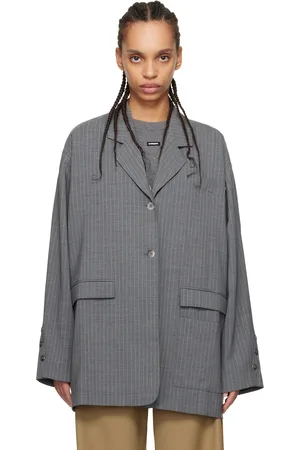 CORDERA Gray Tailoring Pinstripe Blazer