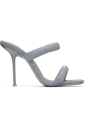 Alexander Wang Gray Julie 105mm Nylon Tubular Heeled Sandals