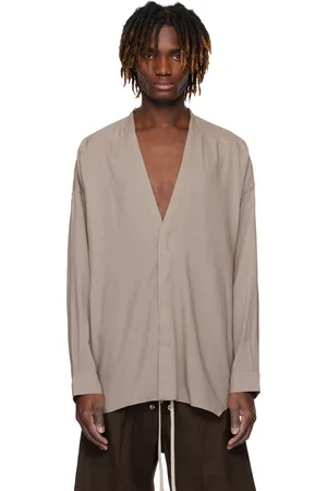 Rick Owens Taupe Hollywood Lido Larry Shirt