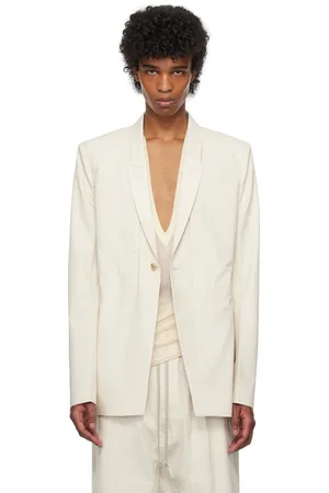 Rick Owens Off-White Hollywood Fogpocket Soft Soft Blazer