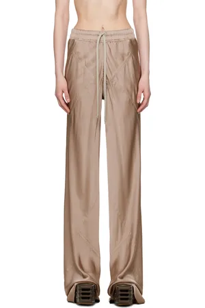 Rick Owens Taupe Hollywood Drawstring Bias Lounge Pants