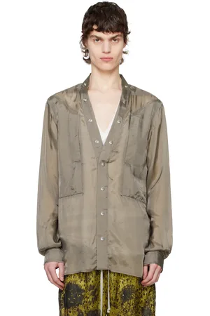 Rick Owens Gray Hollywood Larry Fogpocket Shirt