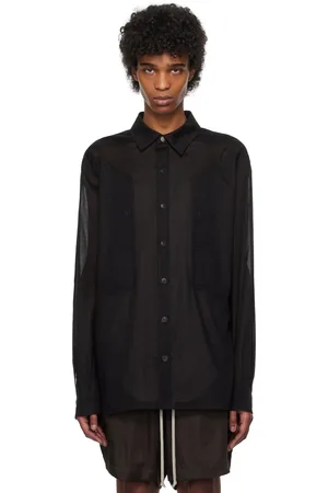 Rick Owens Black Hollywood Jumbo Fogpocket Outer Shirt