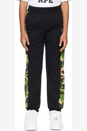 BAPE Kids Black ABC Camo One Point Sweatpants