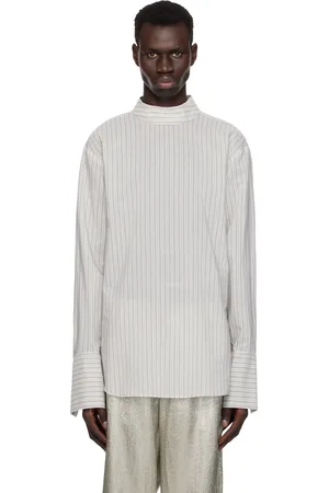 DRIES VAN NOTEN Gray Turtleneck Shirt