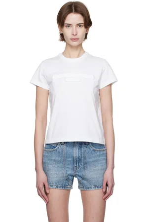Alexander Wang Distressed Logo Shrunken T-shirt