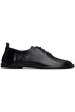 Ami Black Leather One Cut Oxfords