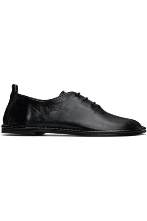 Ami Black Leather One Cut Oxfords