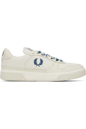 Fred Perry Off-White & Navy B300 Sneakers