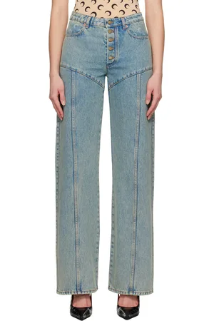 Marine Serre Blue Moon Laser Flare Jeans