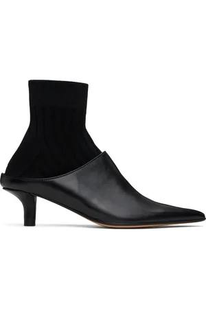 Maison Margiela Black Nappa Knit Sock Ankle Boots