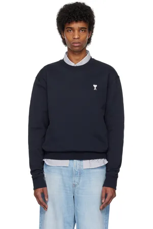 Ami Navy Cotton Ami de Coeur Sweatshirt