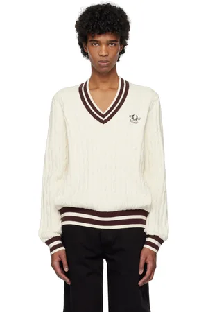 Fred Perry Off-White Cable Knit Tennis Sweater