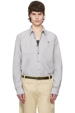 Ami Gray Cotton Button-Down Ami de Coeur Shirt
