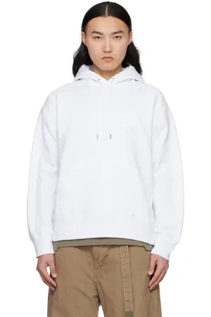 SACAI White WTAPS Edition Flock Print Hoodie