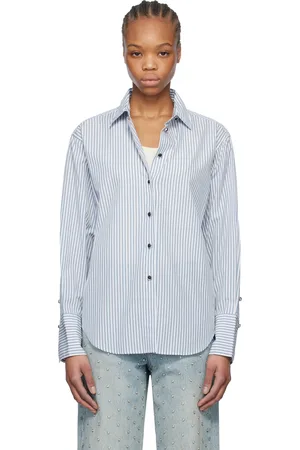 RAG&BONE Blue & White Eve Striped Shirt