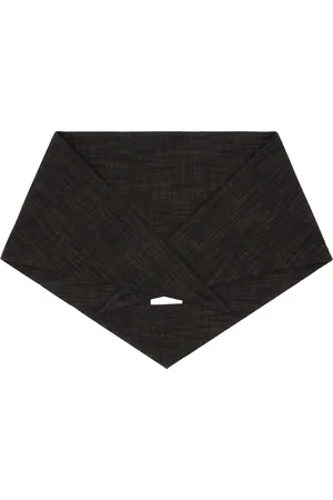 NULLUS Brown Wooden Pattern Kerchief Scarf