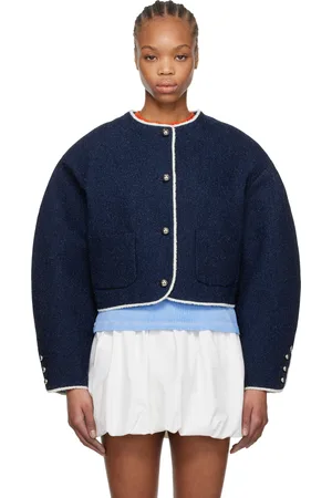 Msgm Blue Patch Pocket Denim Jacket