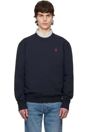 Ami Navy Cotton Ami de Coeur Sweatshirt