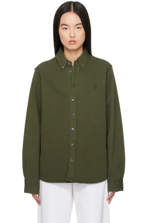 Ami Khaki Cotton Button-Down Ami de Coeur Shirt