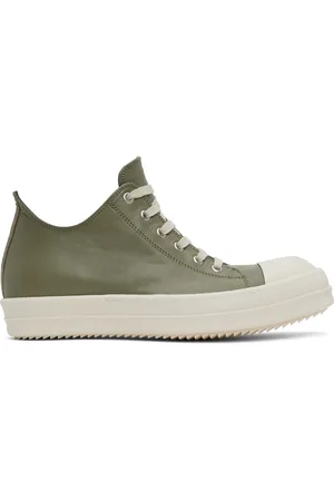 Rick Owens Green Hollywood Low Sneakers