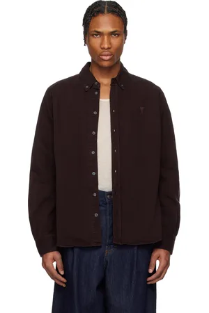 Ami Burgundy Cotton Button-Down Ami de Coeur Shirt