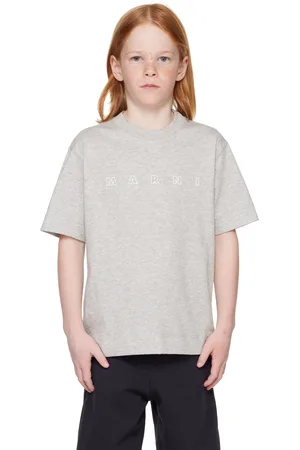 Marni Kids Gray Logo T-shirt
