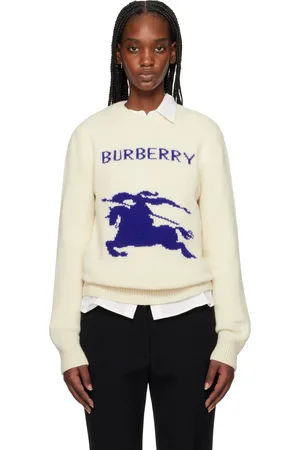 Burberry Off-White EKD Wool Cashmere Sweater