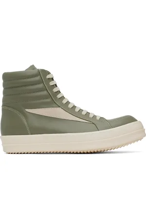 Rick Owens Green Hollywood High Vintage Sneakers