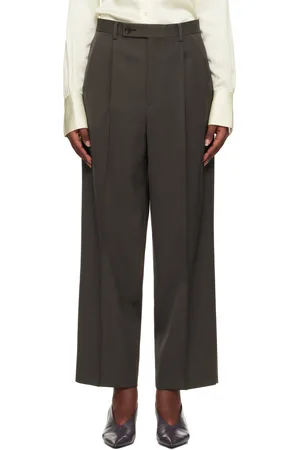 Auralee Brown Light Wool Gabardine Trousers