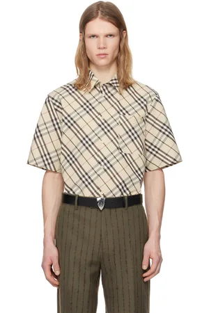 Burberry Beige Check Cotton Shirt
