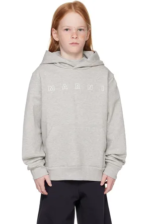 Marni Kids Gray Logo Hoodie