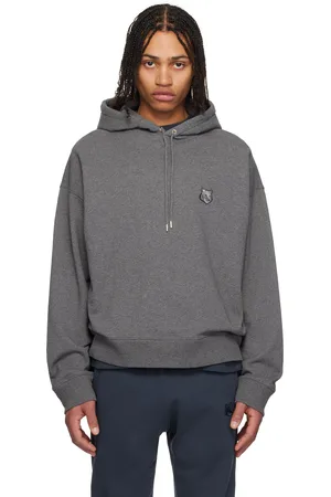 Maison Kitsuné Gray Bold Fox Head Patch Oversize Hoodie