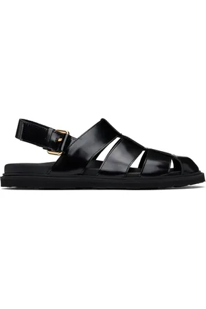 Moschino Brushed Calf Leather Sporty Sandals