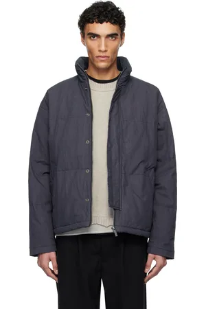 Izzue Gray Indigo-Dyed Down Jacket