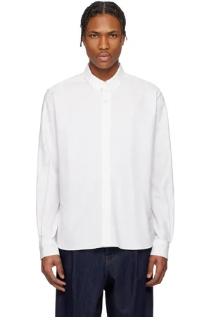 Ami Off-White Cotton Button-Down Ami de Coeur Shirt