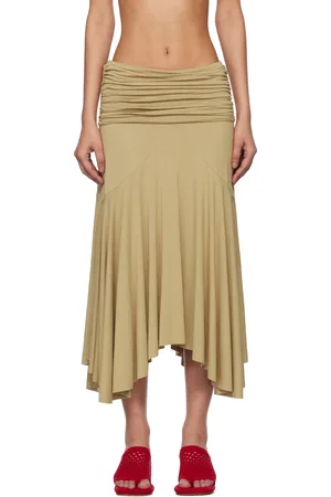 Gimaguas Beige Fortuna Midi Skirt