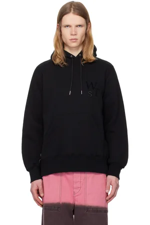 SACAI Black WTAPS Edition Flock Print Hoodie