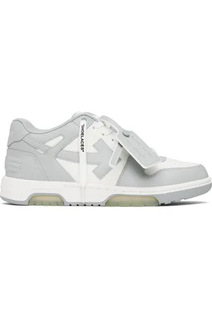 OFF-WHITE White & Gray Out Of Office Calf Leather Sneakers