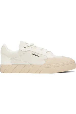 OFF-WHITE & Beige Leather Vulcanized 779 Sneakers