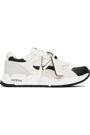 OFF-WHITE White & Black Kick Off Sneakers