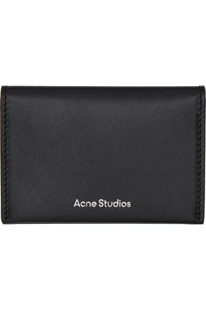 Acne Studios Black Folded Leather Card Holder