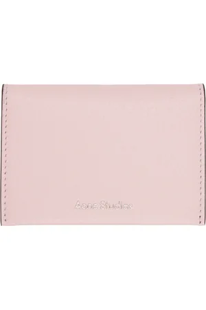 Acne Studios Pink Folded Leather Card Holder